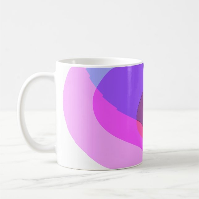 Mug Purple Retro Super Abstrait 409 (Gauche)