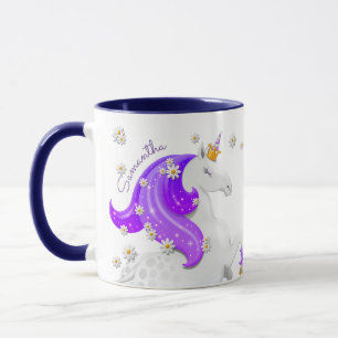 Mug Purple Unicorn Couronne et Scepter Magique