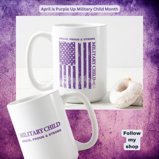 Mug Purple Up Fier Courageux Enfant et Adulte Fort (Créateur téléchargé)