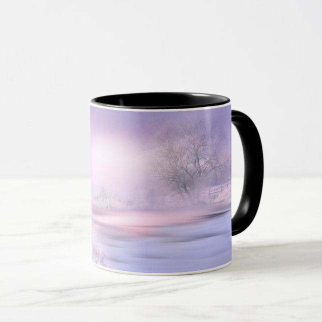 Mug Purple Winter Wonderland Snowfall and Ice Landcap (Devant droit)