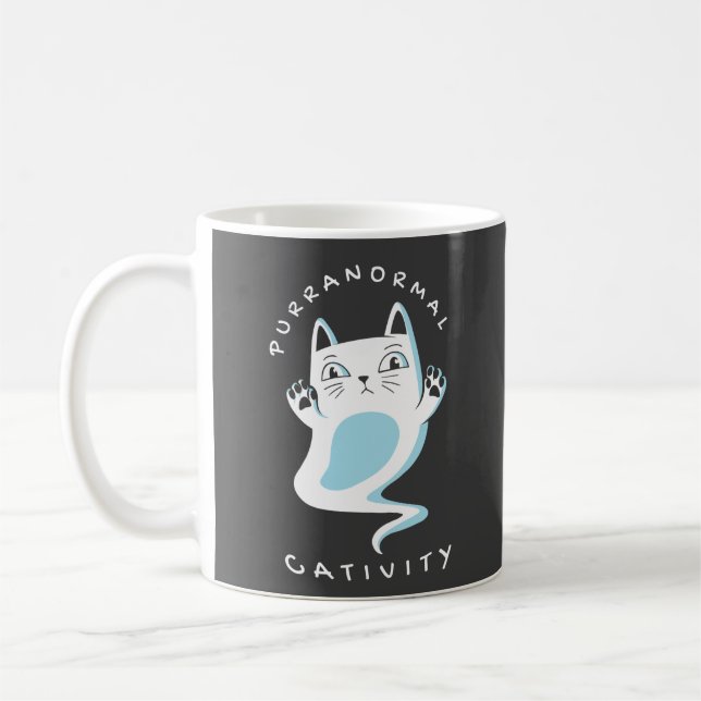 MUG PURRANORMAL CATIVITÉ HALLOWEEN AMOUREUX DES CHATS  (Gauche)