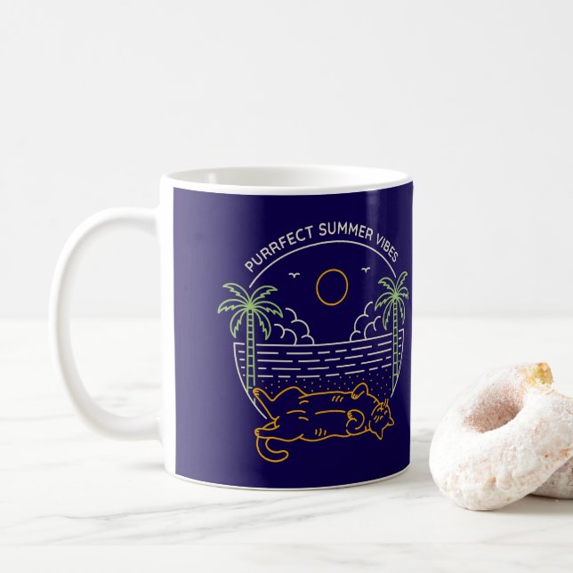 Mug Purrfect Summer Vibes (Avec donut)
