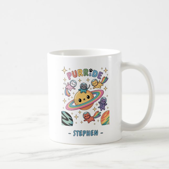 Mug Purride Space Cats - Kawaii Astronaut Cats (Droite)