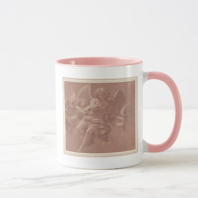 Mug Putto et ange tenant une banderole (Droite)