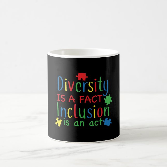 Mug Puzzle de la diversité de l'autisme Imprimer (Centre)