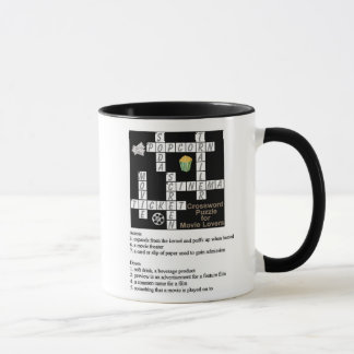 Mug Puzzle de mots croisés pour les amateurs de cinéma