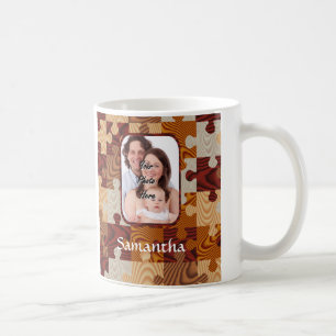 Mug Puzzle personnalisé en bois de faux