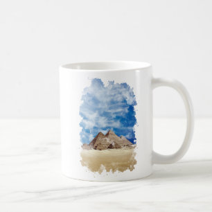 Mug Pyramide de Gizeh Egypte aquarelle Art