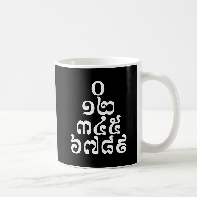 Mug Pyramide des nombres cambodgiens - 0 12 345 6789 K (Droite)