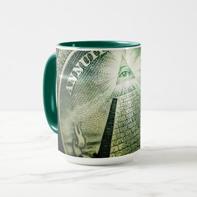 Mug Pyramide monétaire "OEil de la Providence" (Devant gauche)