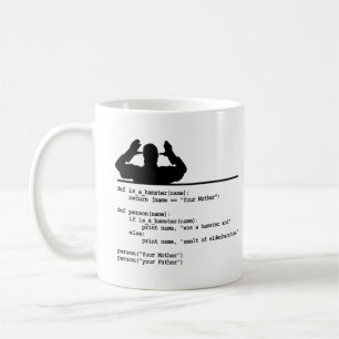 Mug Python Code-Votre mère était un hamster