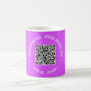 Mug QR Code Scan Info Texte et couleurs personnalisées