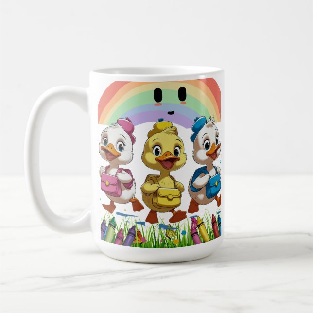 Mug "Quacking into Kindergarten!" – Cute Duck Back-to- (Gauche)