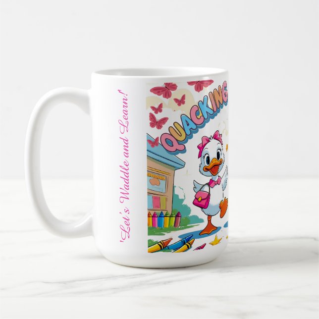 Mug "Quacking Kindergarten – Cute Duck Back-to-School  (Gauche)