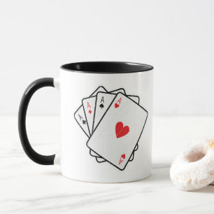 Mug Quad Aces : Toutes Les 4 Cartes Lucky Ace