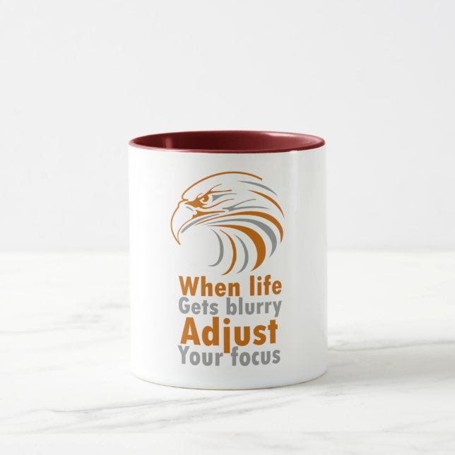 Mug Quand la vie devient floue ajuster votre focus (Centre)
