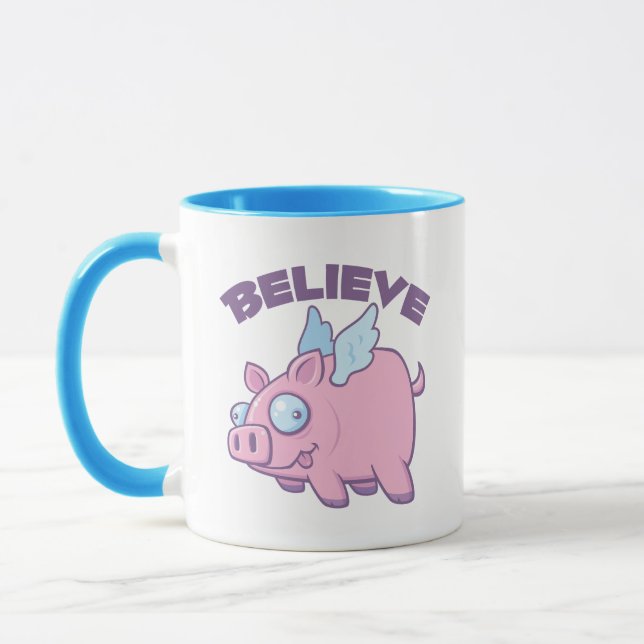 Mug Quand les Cochons Volent Croire l'Impossible (Gauche)