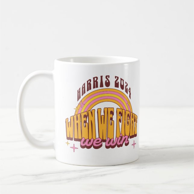Mug Quand nous combattons, nous gagnons Harris 2024 (Gauche)