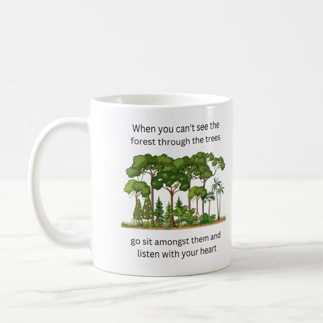 Mug Quand on ne voit pas la forêt à travers les arbres (Gauche)