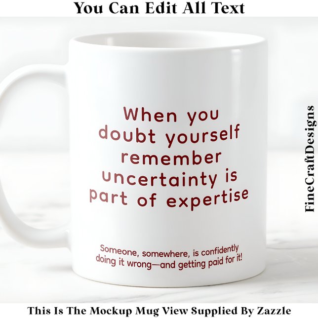 Mug Quand vous doutez de vous-même 076 Citation Motiva (Créateur téléchargé)