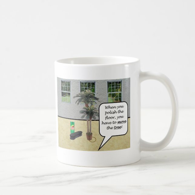 Mug Quand vous polissez le plancher…. (Droite)