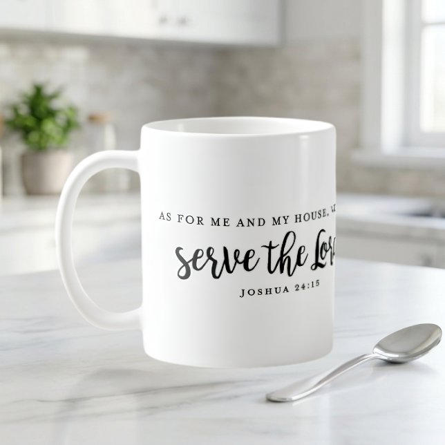 Mug Quant à moi et ma maison Josué 24:15 (Créateur téléchargé)