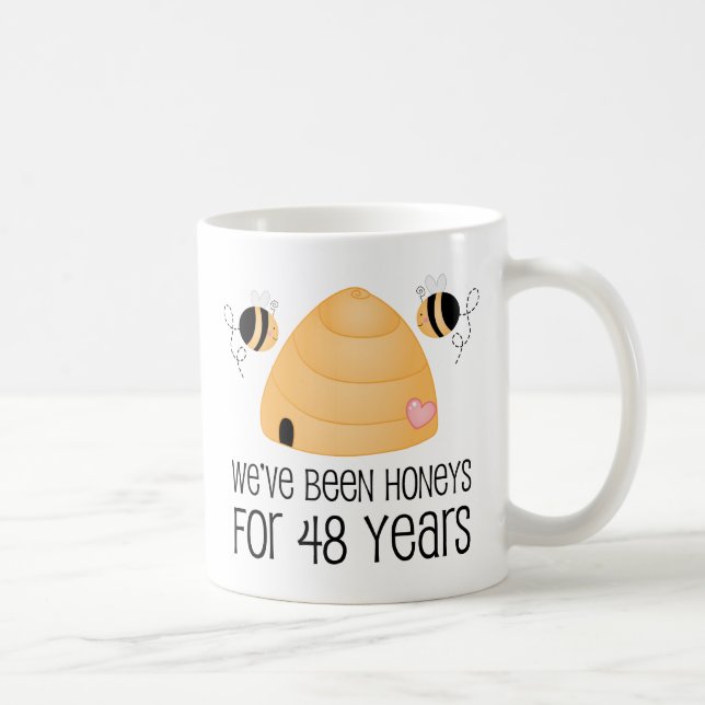 Mug quarante-huitième Cadeau de couples d'anniversaire (Droite)