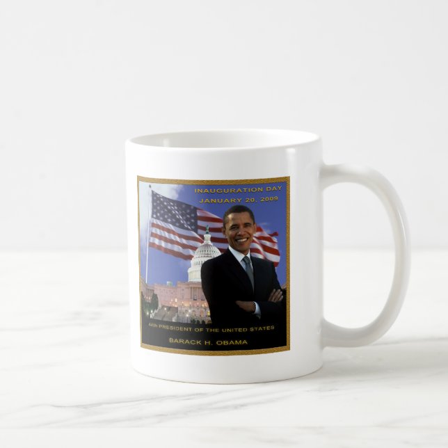 Mug quarante-quatrième Le Président Barack H. Obama (Droite)