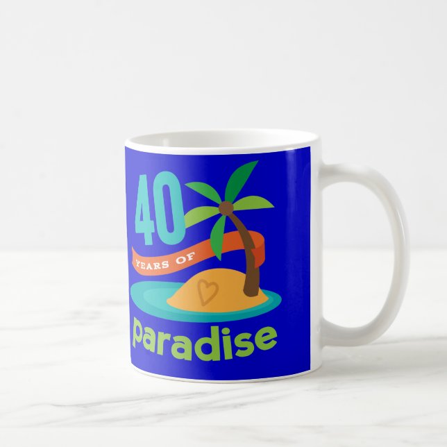 Mug quarantième Cadeau drôle d'anniversaire de mariage (Droite)