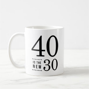 Mug quarantième Le noir 40 d'anniversaire est les