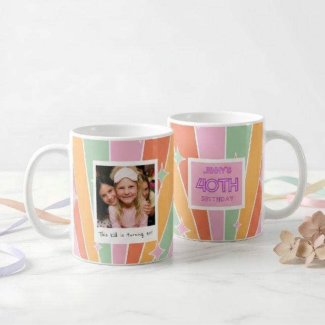 Mug Quarantième Photo Rétro pour 40 ans (Créateur téléchargé)