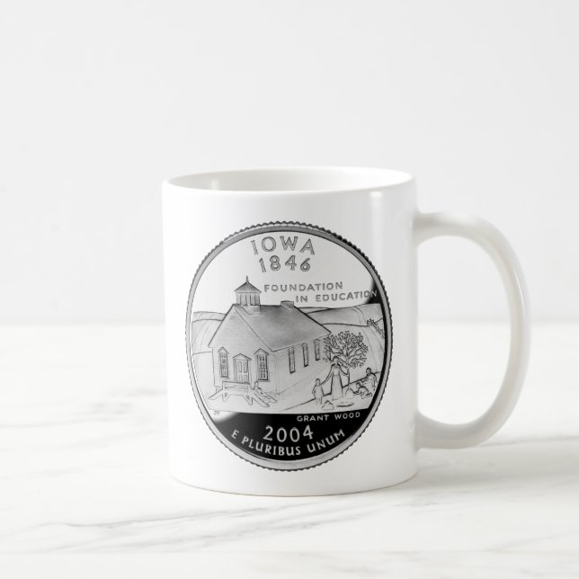 Mug Quartier d'État de l'Iowa Reverse Side Faux (Droite)