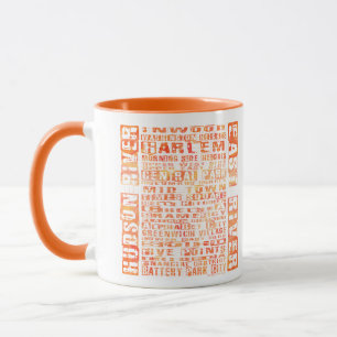 Mug Quartiers de NYC Orange