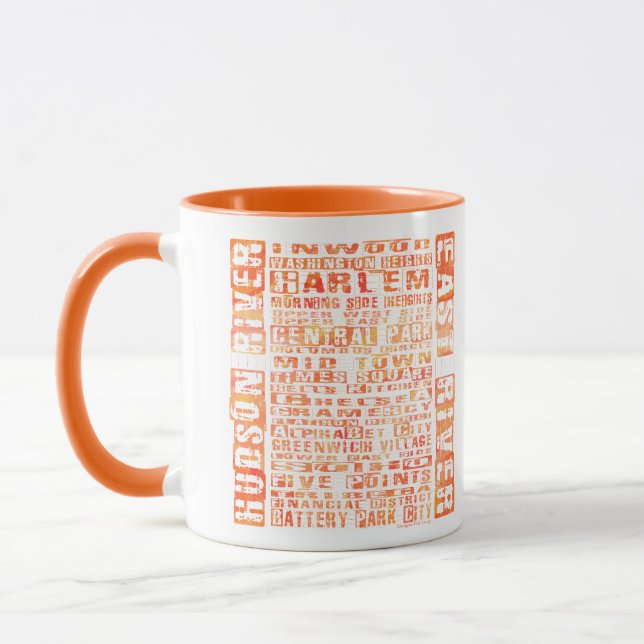 Mug Quartiers de NYC Orange (Gauche)