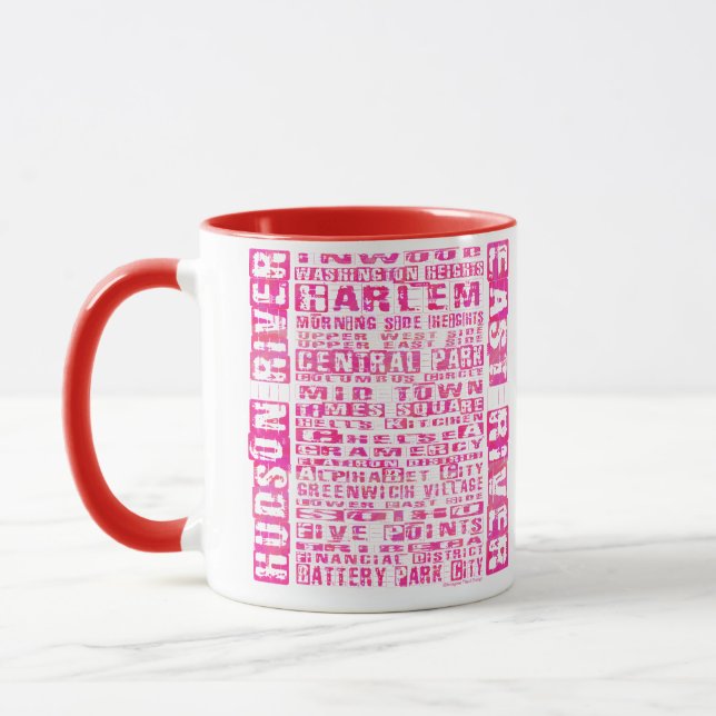 Mug Quartiers NYC Hot Rose (Gauche)