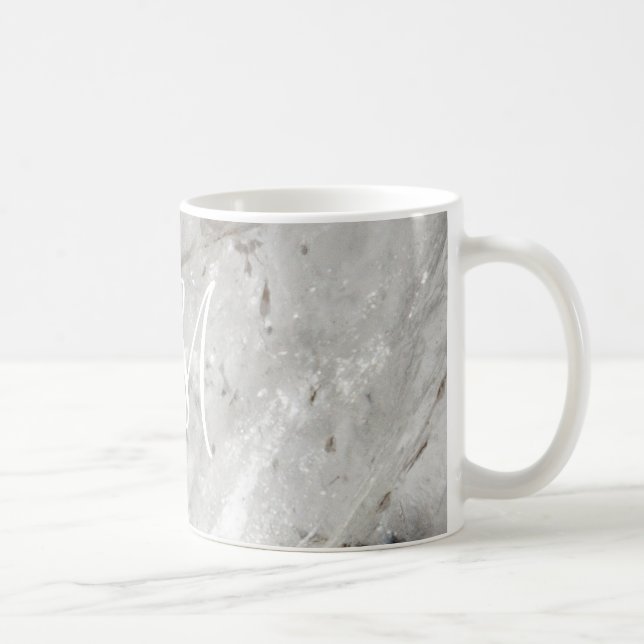 Mug Quartz Crystal Photographie personnalisée Monogram (Droite)