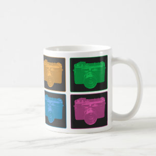 Mug Quatre appareils-photo d'art de bruit