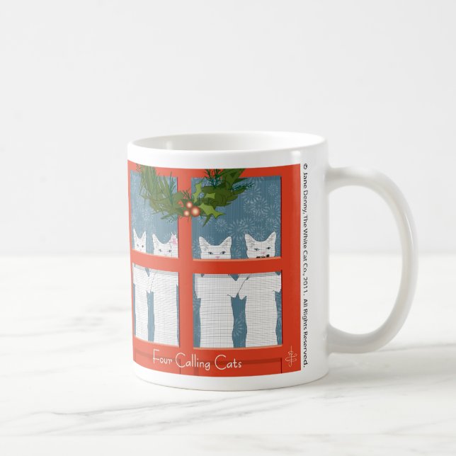 Mug Quatre chats appelants… Vacances (Droite)