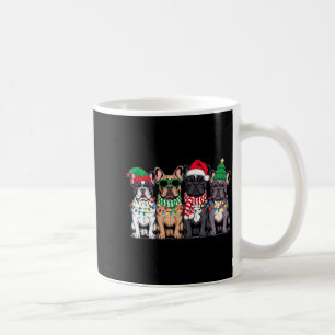 Mug Quatre chiens Bouledogue Français Noël drôle Santa