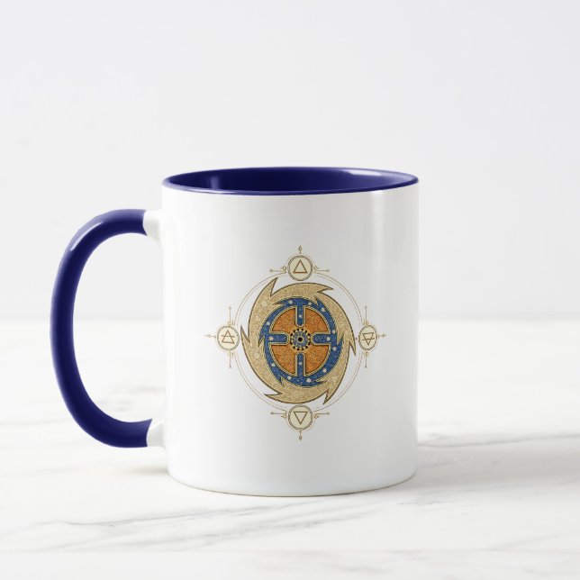 Mug Quatre Éléments Mandala Marocain Géométrie Sacrée (Gauche)