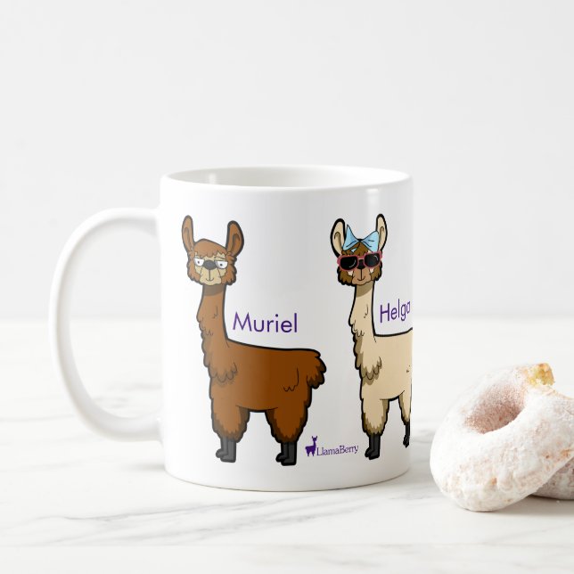 Mug Quatre Llamas (Avec donut)