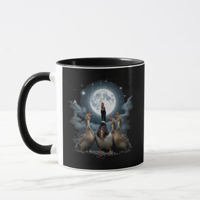 Mug Quatre Lune de Canard Drôle de Canard colvert Canc (Gauche)