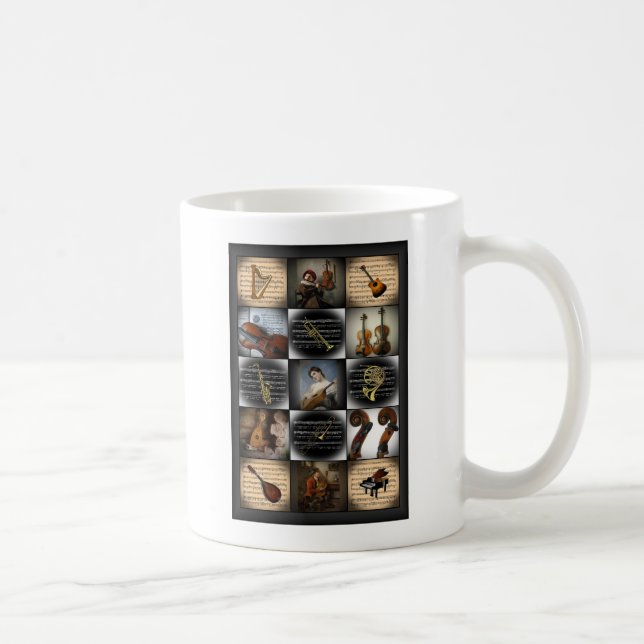 Mug Quatre oeuvres d'art ~ Différents instruments de m (Droite)