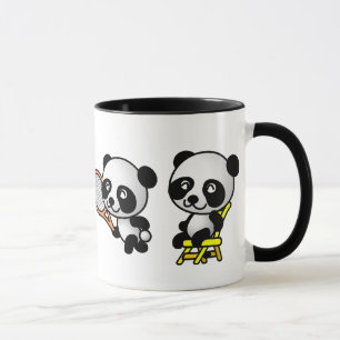 Mug QUATRE PANDAS - choisir style et couleur