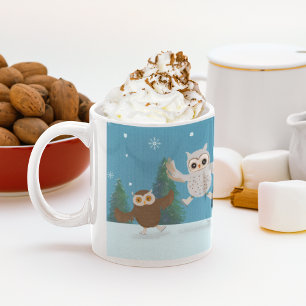 Mug Quatre Petits Chouettes Qui Patinent Sur Glace