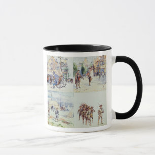 Mug Quatre scènes de la guerre de Boer, d'un carnet à