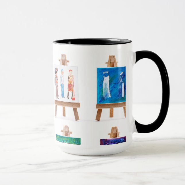 Mug Quatre tableaux sur chevalets de Kay Gale (Droite)