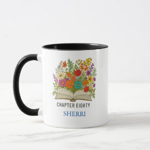Mug Quatre-vingtième anniversaire nom et message perso