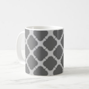 Mug Quatrefoil dans les tons gris