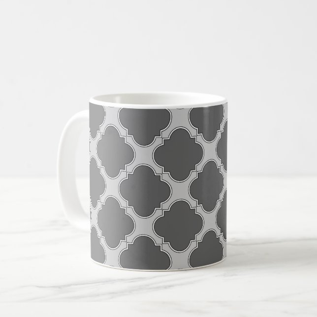 Mug Quatrefoil dans les tons gris (Devant gauche)